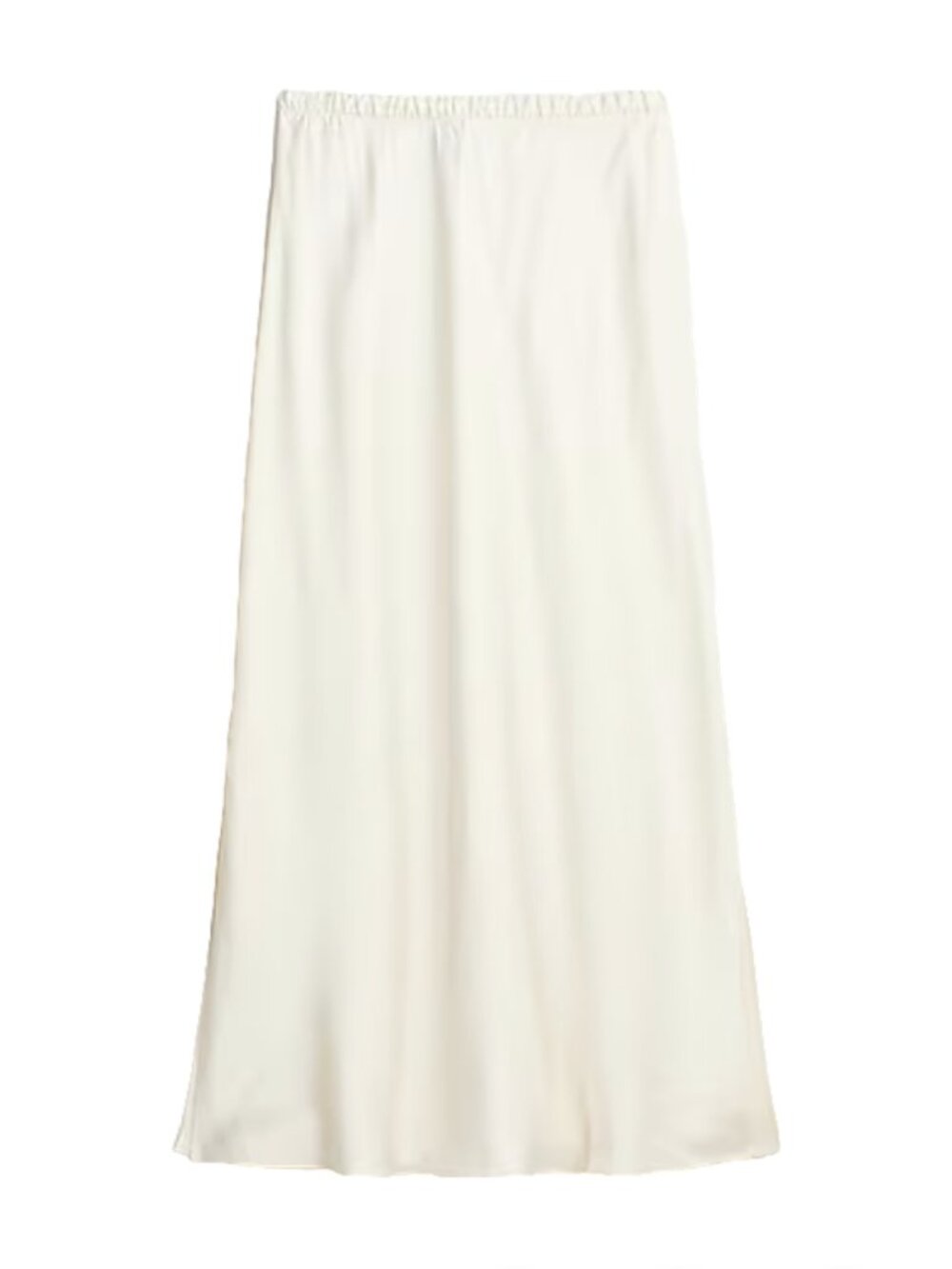 J. Crew Collection Cream Midi Slip Skirt, Size Medium